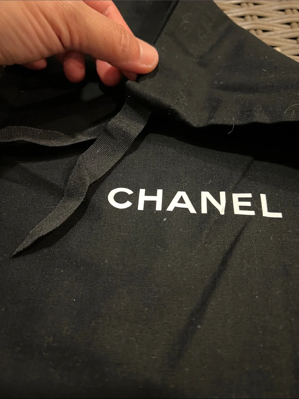 CHANEL black cotton